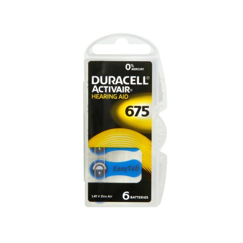 Bateria słuchowa DA675 DURACELL B6