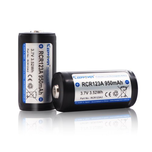 KP RCR123A2 950mAh Li-ION 16340         