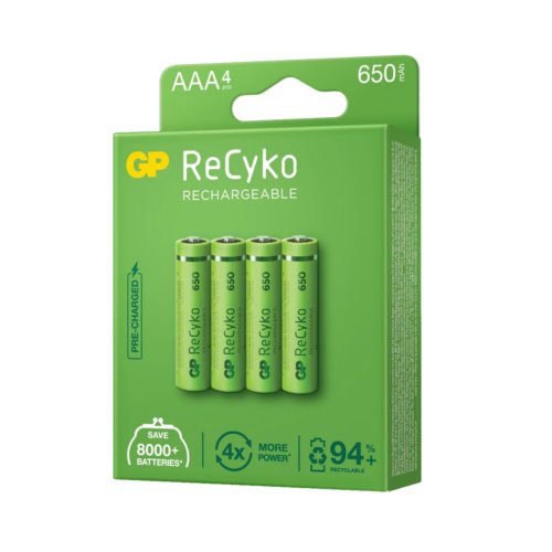 GP Recyko New R03/AAA 650mAh Series B4  