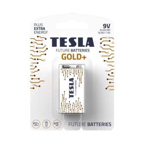 Bateria alk. 6LR61 TESLA GOLD+ B1 9V    