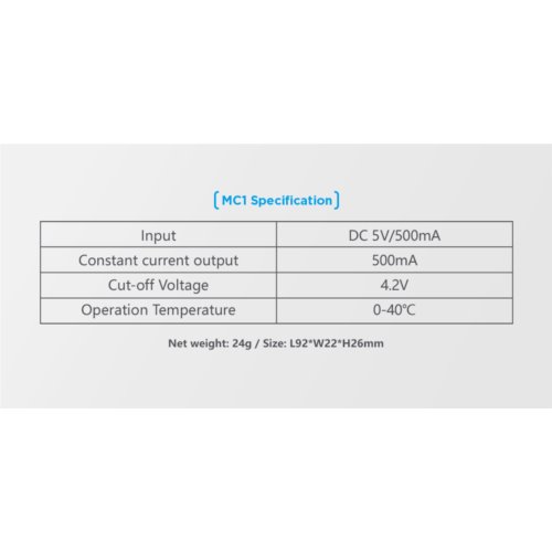 Ładowarka XTAR MC1-C 18650/26650 Li-ION,