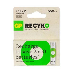 GP Recyko R03/AAA 650mAh 1,2V Ni-MH B2