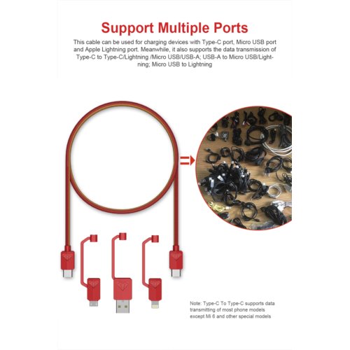 Przewód XTAR PDC-3 USB RED 3A 10Gbps    