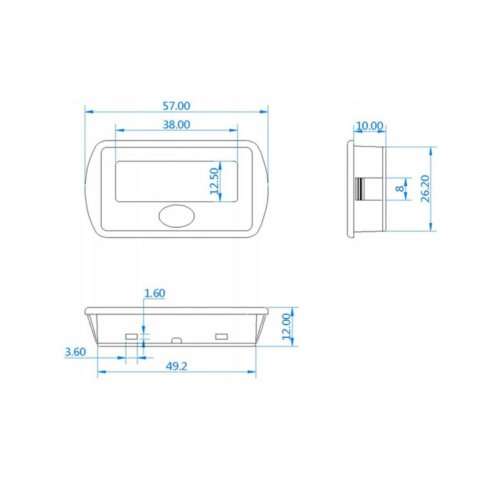 Wskaźnik LCD napięcia akumulatora LY7