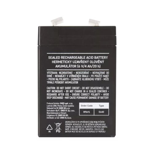 Akumulator żelowy 6,0V/4Ah EMOS B9641
