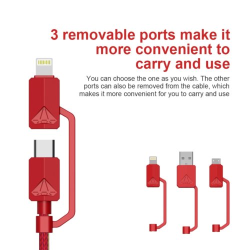 Przewód XTAR PDC-3 USB RED 3A 10Gbps    