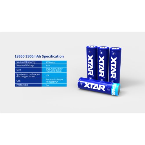 XTAR 18650-350PCM 3500mAh Li-ION