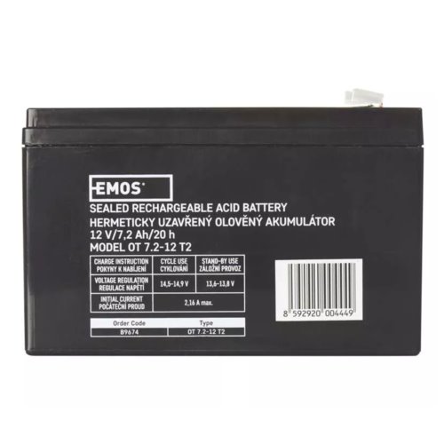 Akumulator żelowy 12V/7,2Ah EMOS B9674  
