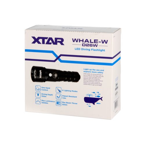 Latarka XTAR D26W WHALE Full Set 1000lm 