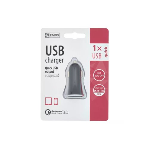 Ładowarka EMOS USB V0215 Quick QC 3.0   